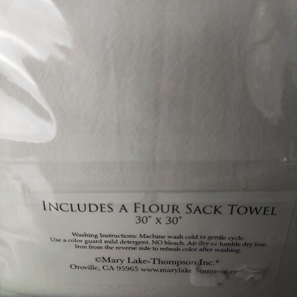 Mary Lake Thompson Flour Sack Towel 30" x 30" Apple Pie Recipe Kitchen Towel - Picture 2 of 5